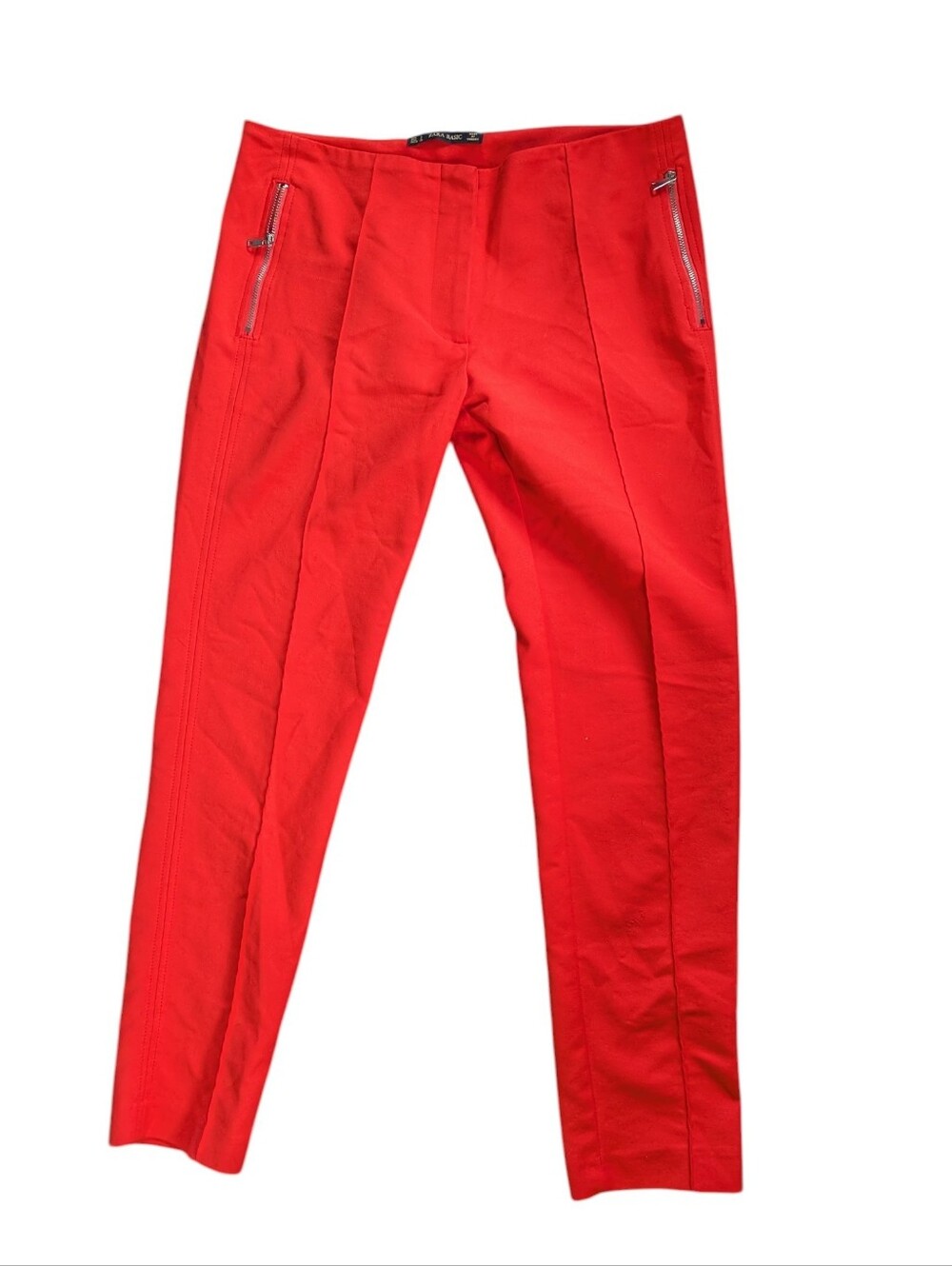 Zara Red Capri Pants Size Large Summer